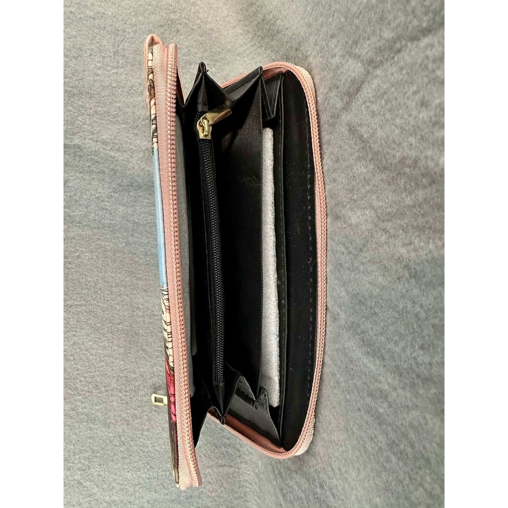 LANY Paris Graphic Zip Around Wallet Pink Travel Eiffel Tower Wristlet - Picture 5 of 7
